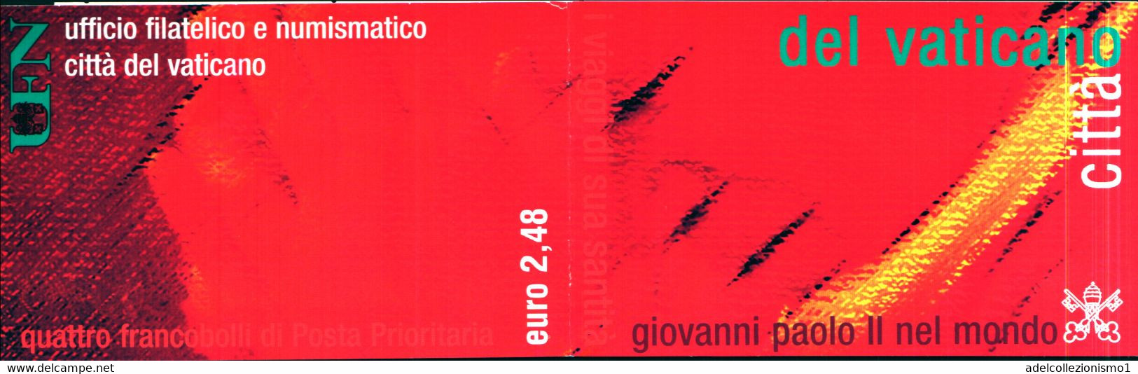 42341) VATICANO-Viaggi Di Giovanni Paolo II (4 Esemplari Da 0,62 €) - LIBRETTO - 21 Novembre 2002-SERIE COMPLETA-USATO - Libretti