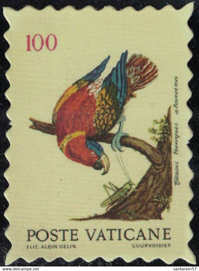 Vatican Timbre Fictif Autocollant Oiseau Lorius Domicella Lori Des Dames Scrapbooking - Scrapbooking