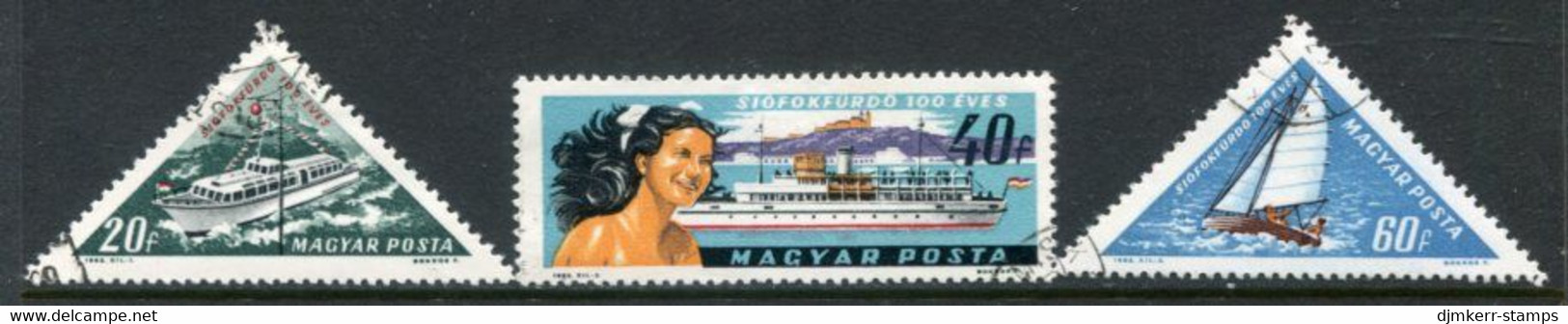 HUNGARY 1963 Centenary Of Siofok Resort Used.  Michel 1938-40 - Used Stamps