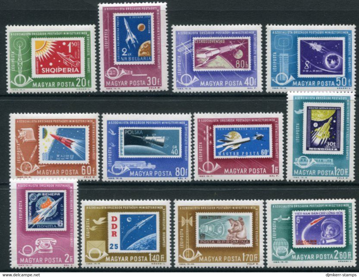 HUNGARY 1963 Postal Ministers' Conference MNH / **.  Michel 1907-18 - Nuevos