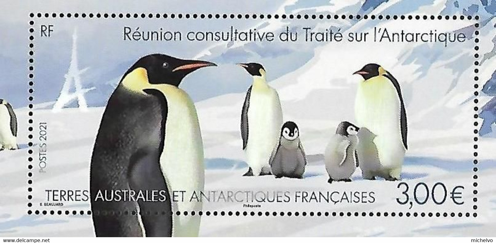 TAAF 2021 - Bloc - Traité Sur L'Antarctique ** - Unused Stamps