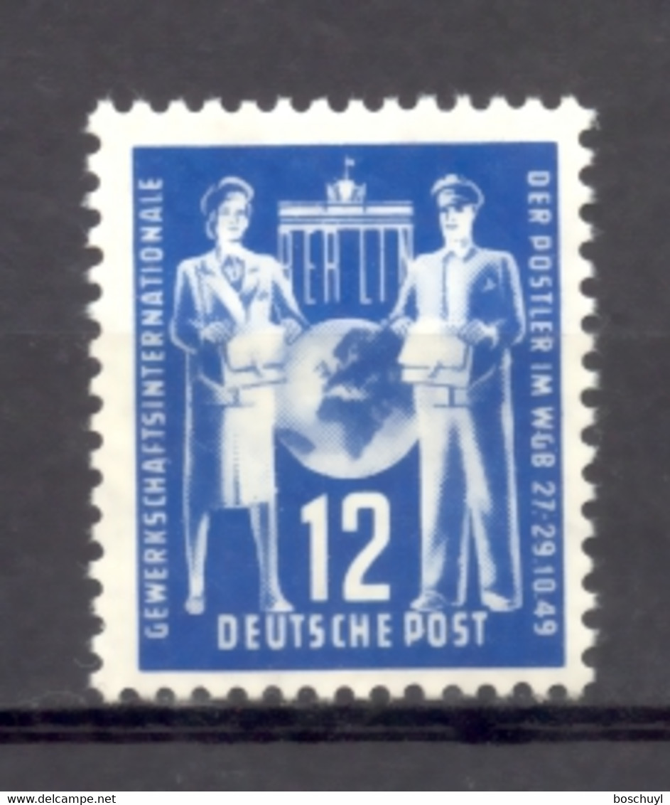 Germany, DDR, GDR, 1949, Postal Workers Union, MNH, Michel 243 - Neufs