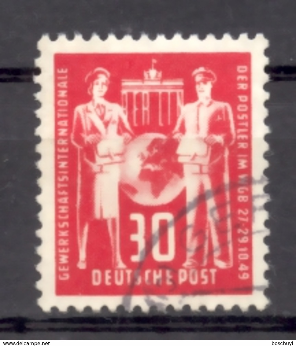 Germany, DDR, GDR, 1949, Postal Workers Union, Used, Michel 244 - Neufs