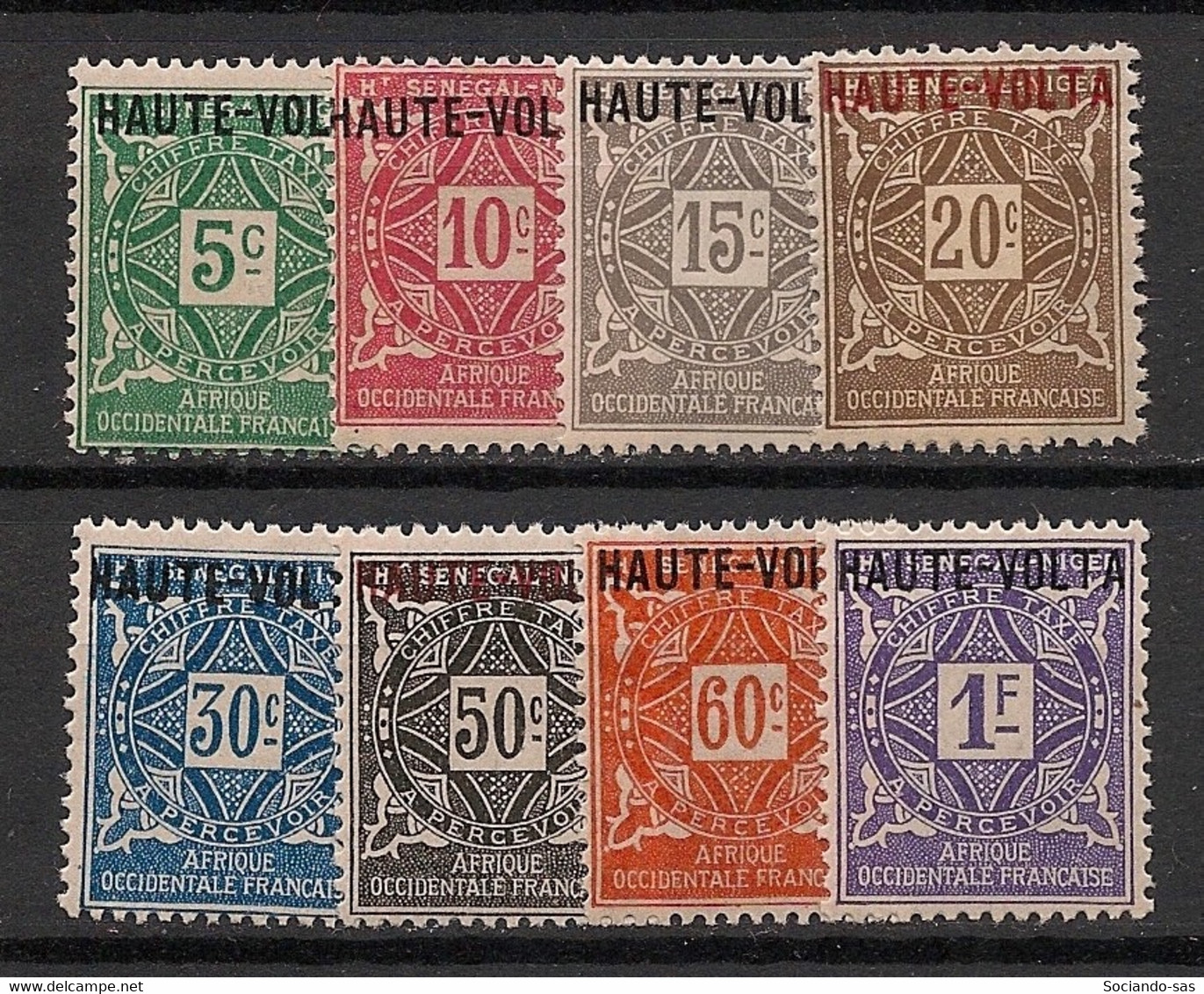 Haute-Volta - 1920 - Taxe TT N°Yv. 1 à 8 - Série Complète - Neuf * / MH VF - Postage Due