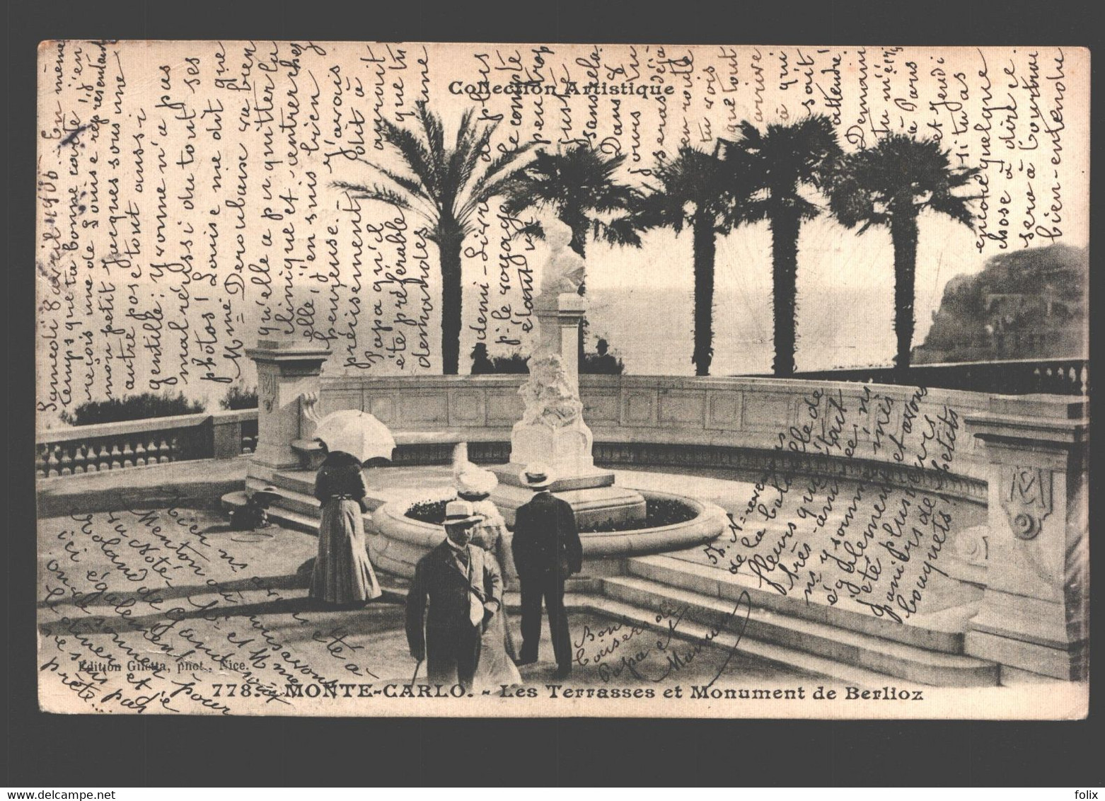 Monte-Carlo - Les Terrasses Et Monument De Berlioz - 1905 - Les Terrasses