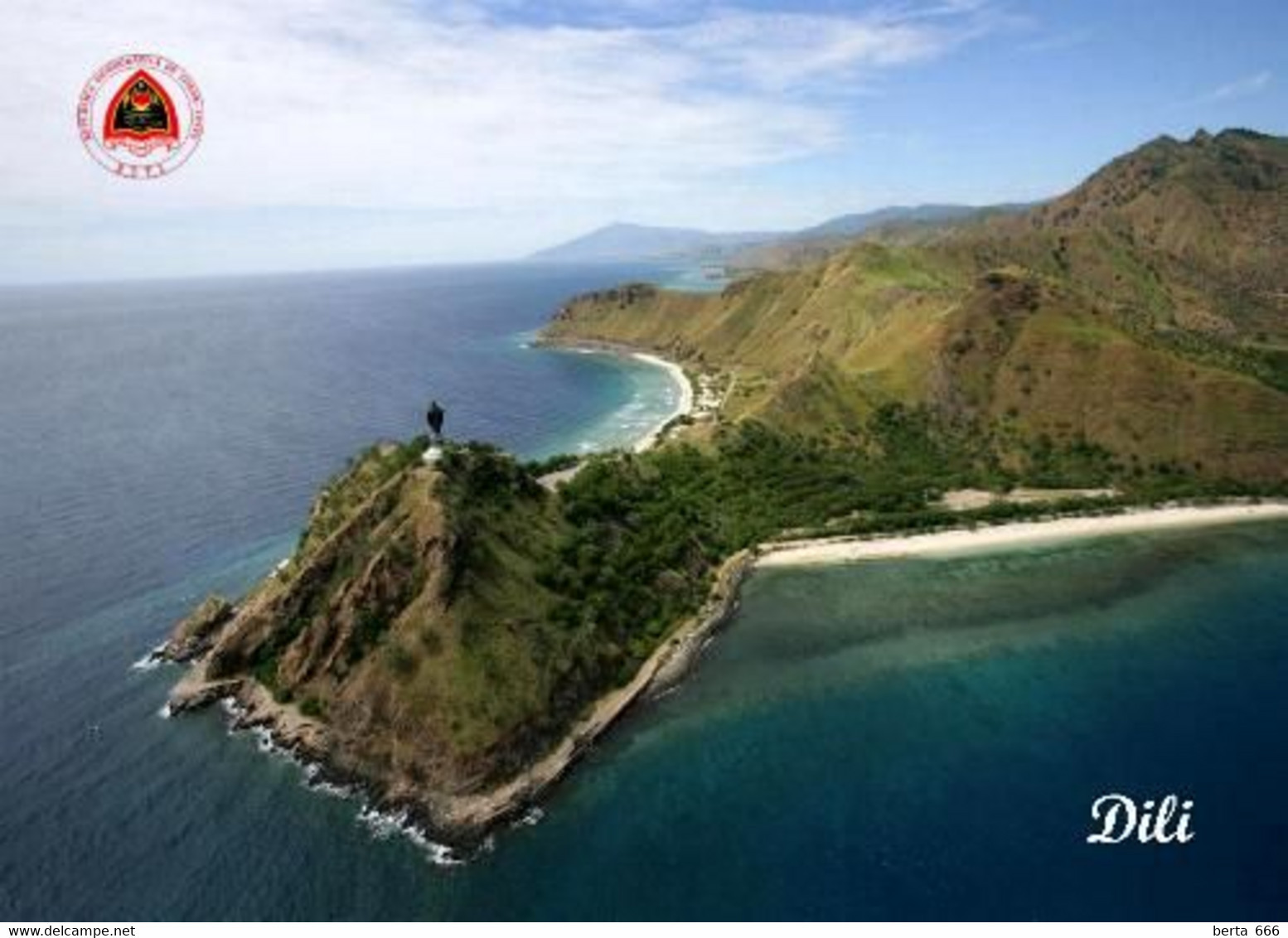 East Timor Dili Jesus Beach Aerial View New Postcard Osttimor AK - East Timor