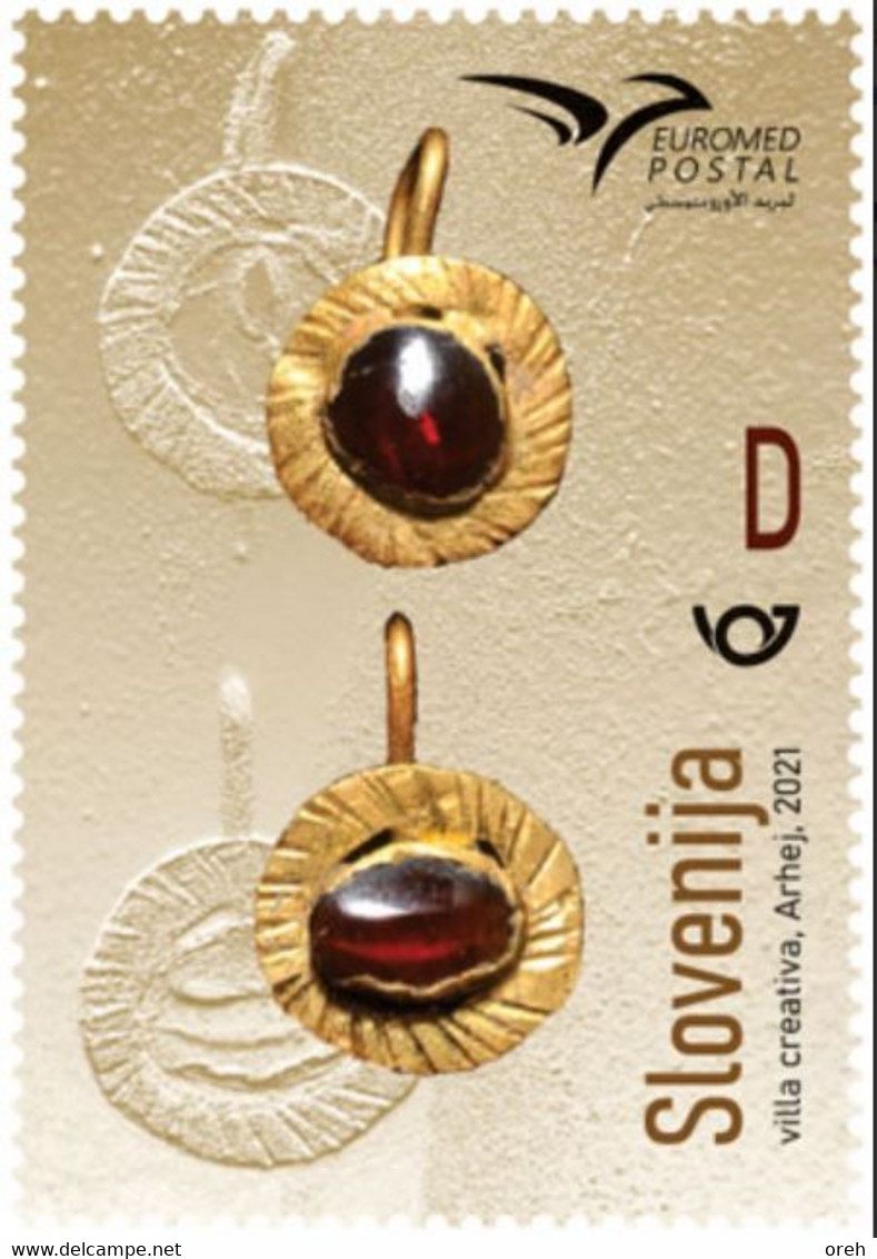 SLOVENIA 2021,NEW 12.07,EUROMED POSTAL - Hand-made Jewellery Of The Mediterranean,MNH - Slowenien