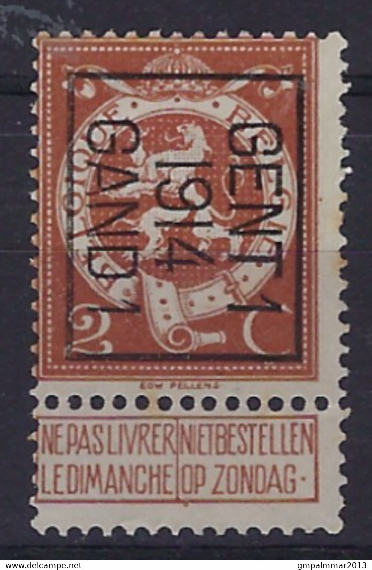 Nr. 109 Typo Nr. 51B  GENT 1  1914  GAND 1  In Goede Staat , Zie Ook Scan ! - Typo Precancels 1912-14 (Lion)