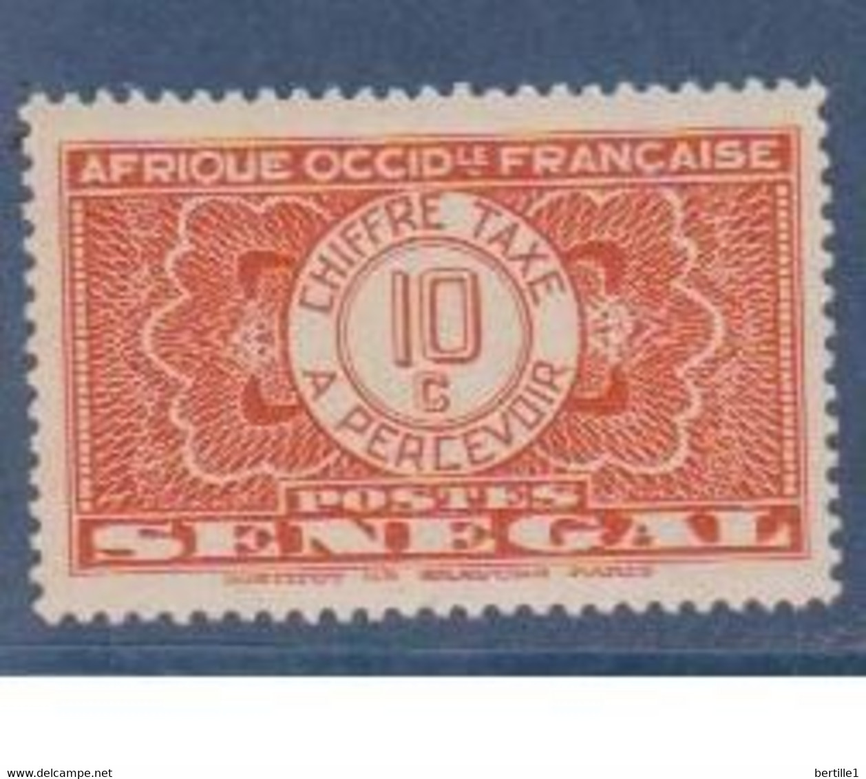 SENEGAL          N°  YVERT  :   TAXE 23   NEUF AVEC  CHARNIERES      (CH  4 / 24 ) - Timbres-taxe