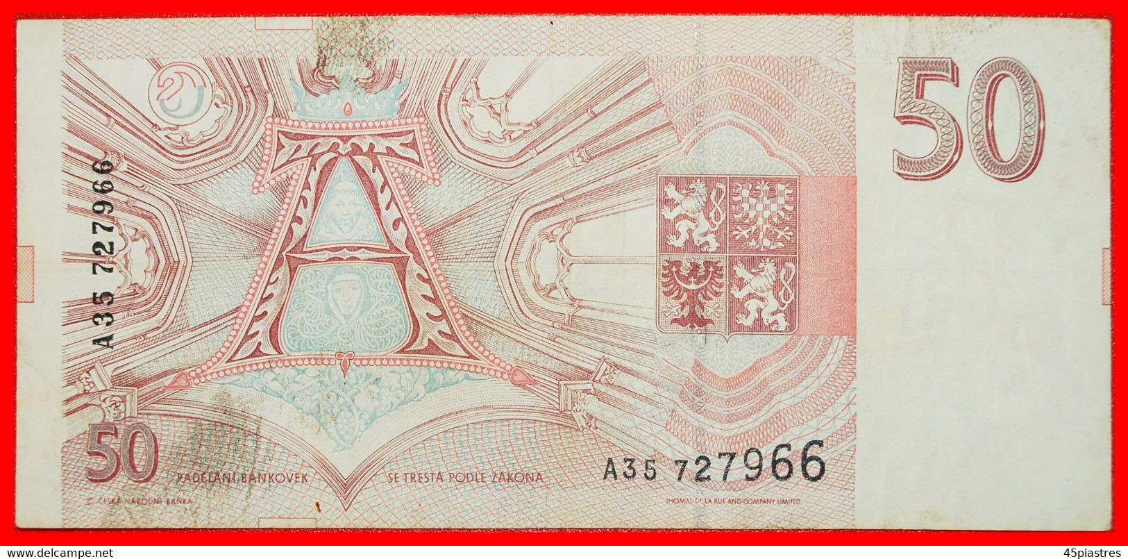 • AGNES OF PRAGUE (1211-1282): CZECH REPUBLIC ★ 50 CROWNS 1993 CRISP! LOW START ★ NO RESERVE! - República Checa