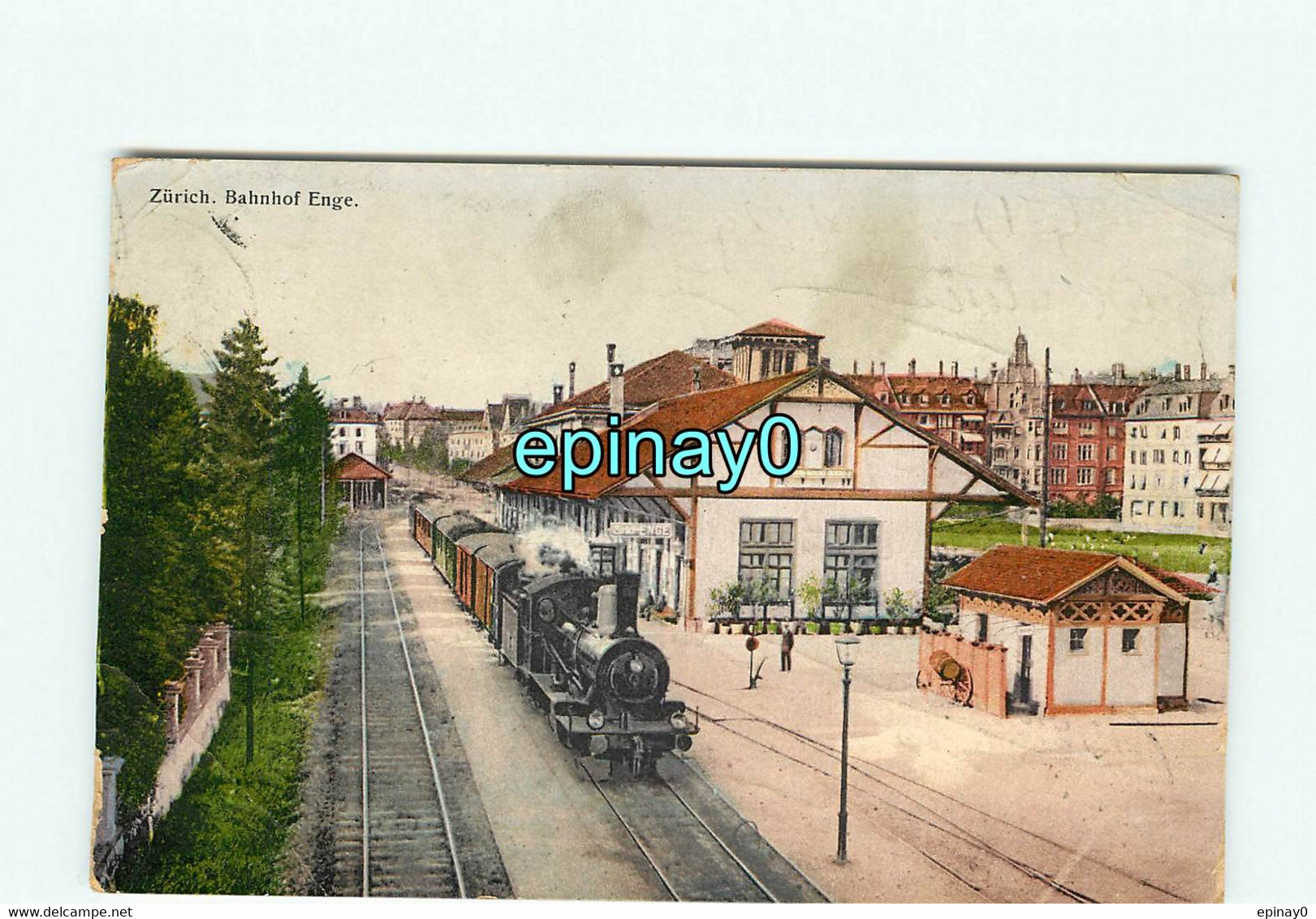 SUISSE - ZURICH Bahnof Enge - Gare Avec Train - Chemin De Fer - Enge