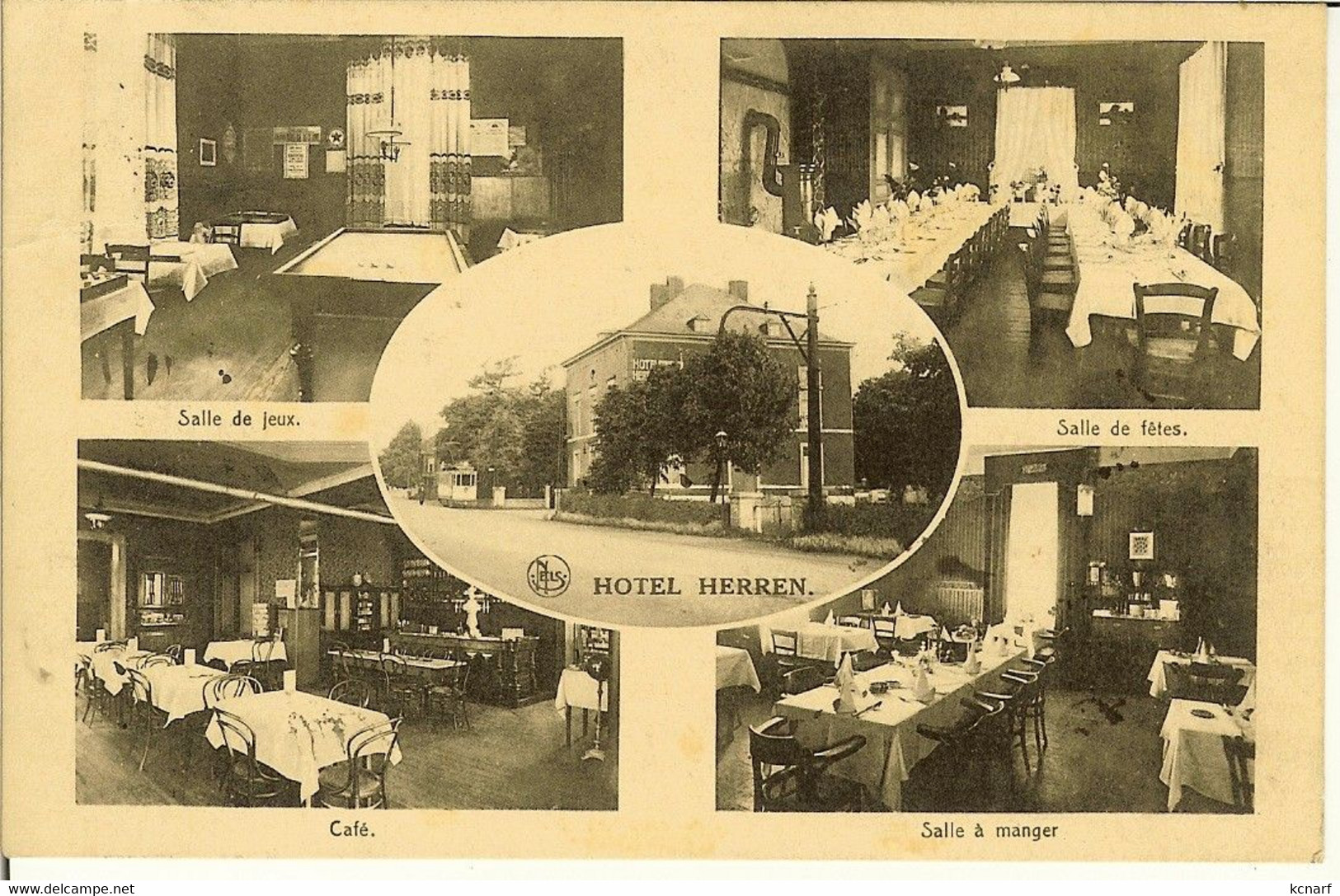 CP De HERBESTHAL " Hotel Herren , Départ Du Tram Eupen - Aix " - Lontzen