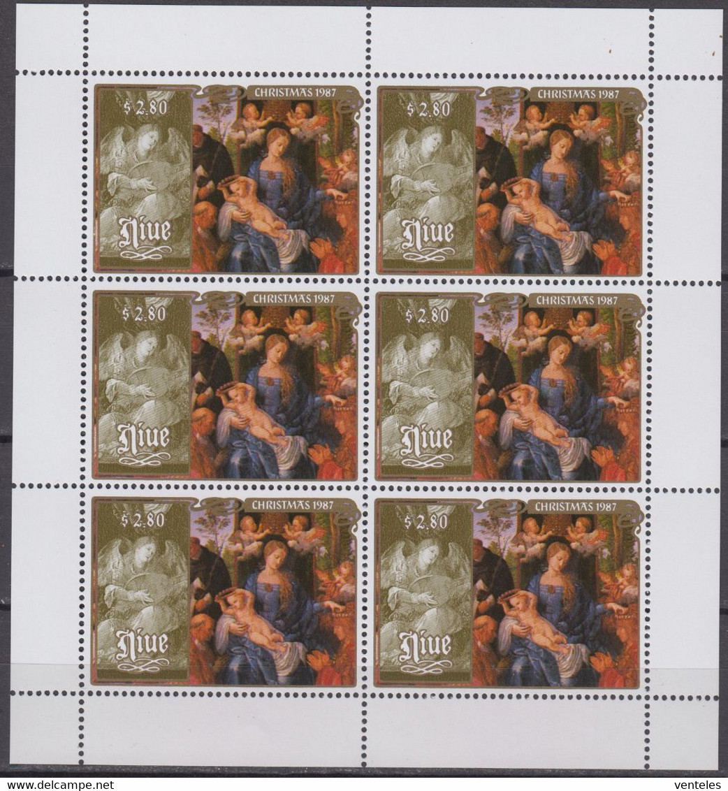 Niue 04.12.1987 SHEETS Mi # 719-21 Christmas, Paintings By Albrecht Dürer MNH OG - Madonna