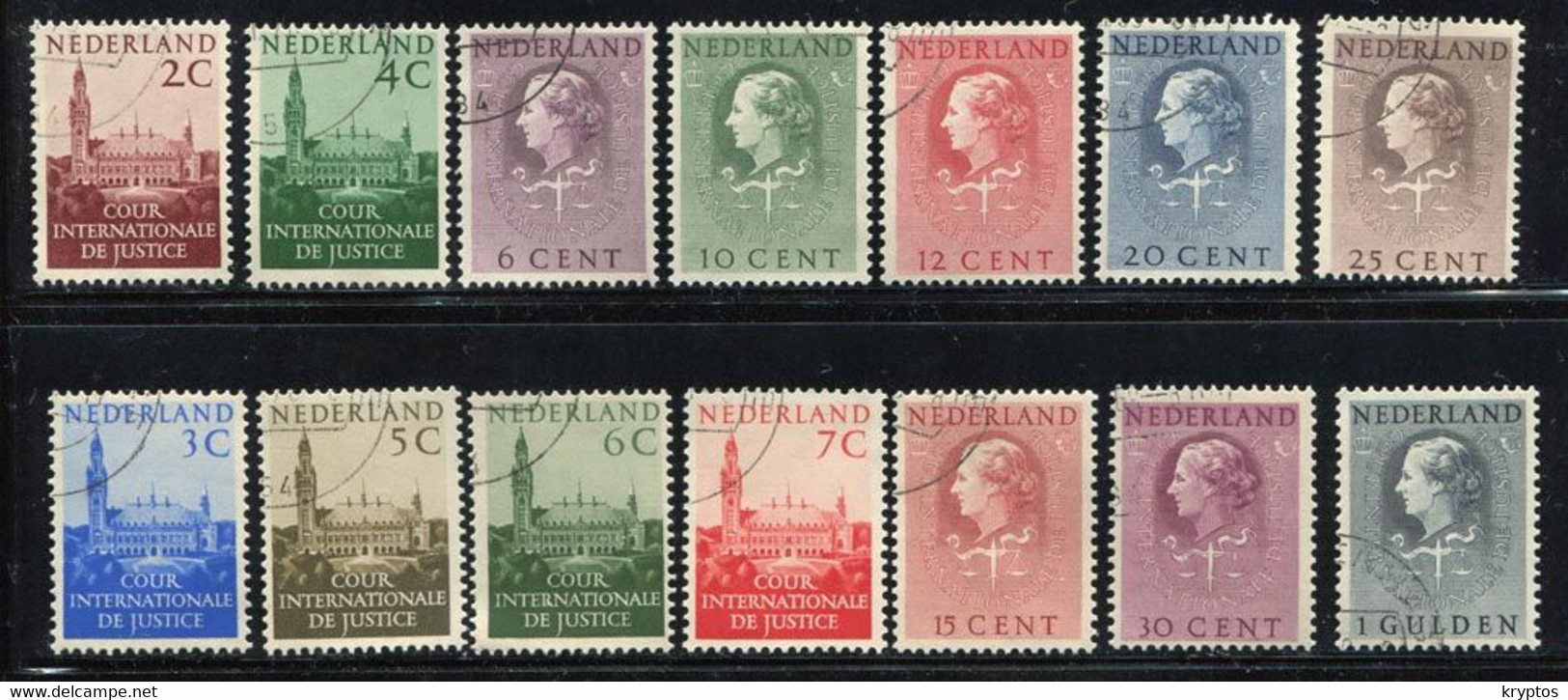 Netherlands 1951-58. The International Court Of Justice. 14 Stamps. All Used. - Dienstzegels