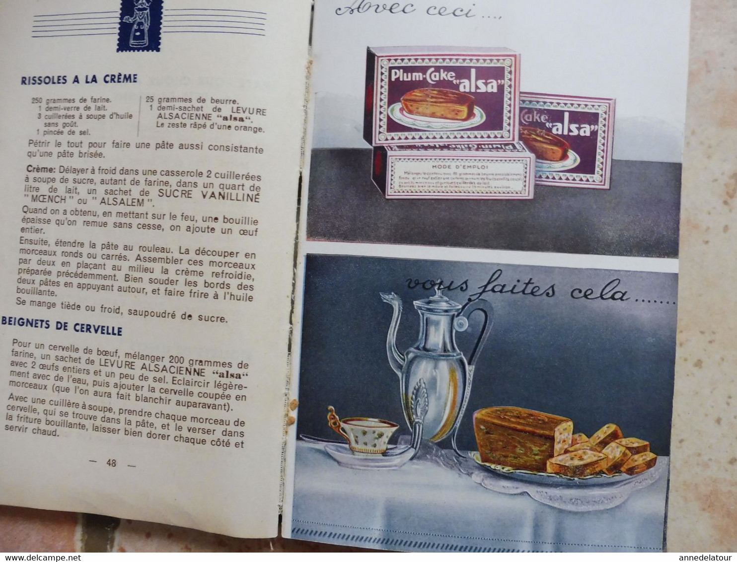 1947 Les Bonnes Recettes ALSA ,  158 Pages , Dont 16 Pages Publicitaires (couverture Toilée) - Cooking Recipes