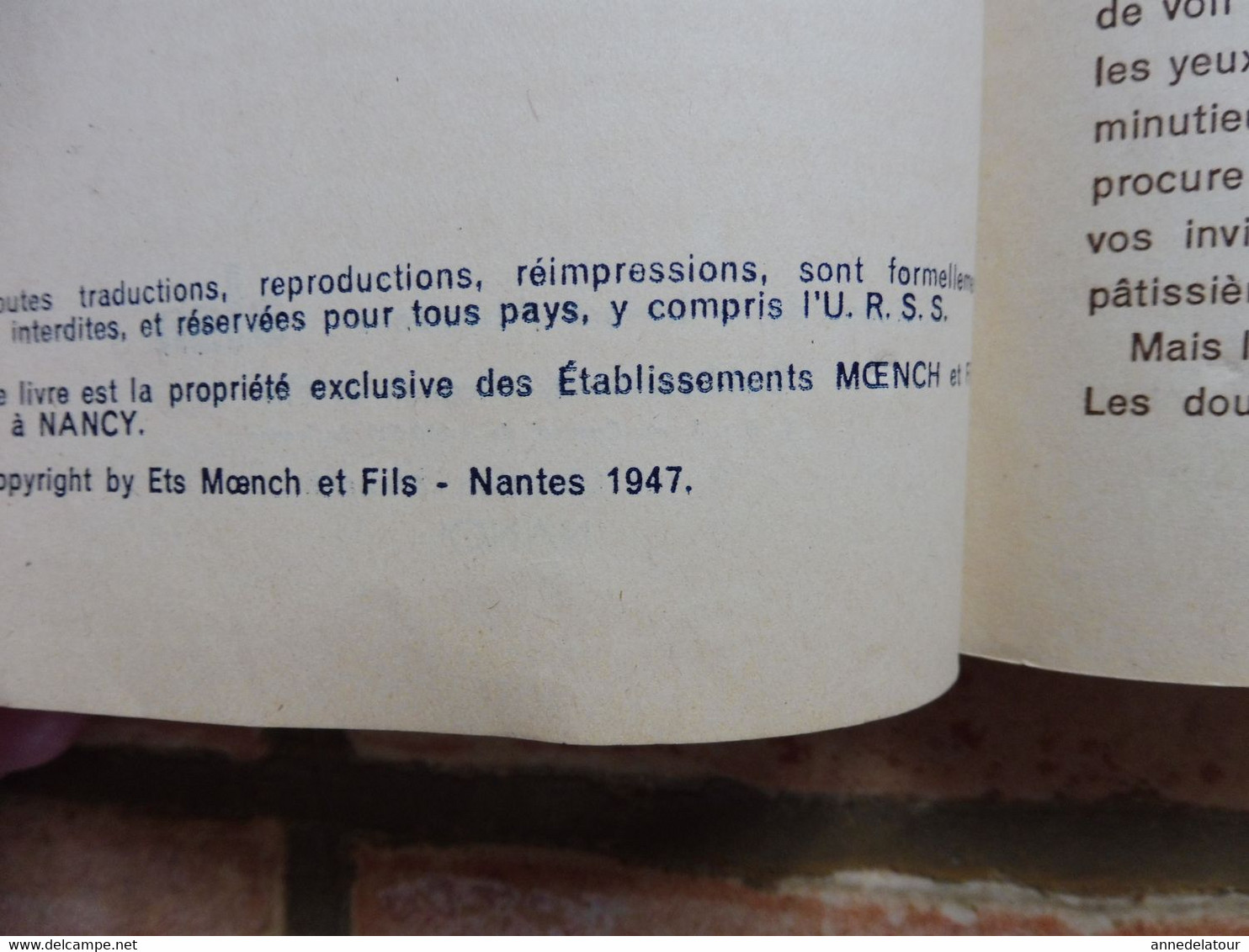 1947 Les bonnes recettes ALSA ,  158 pages , dont 16 pages publicitaires (couverture toilée)