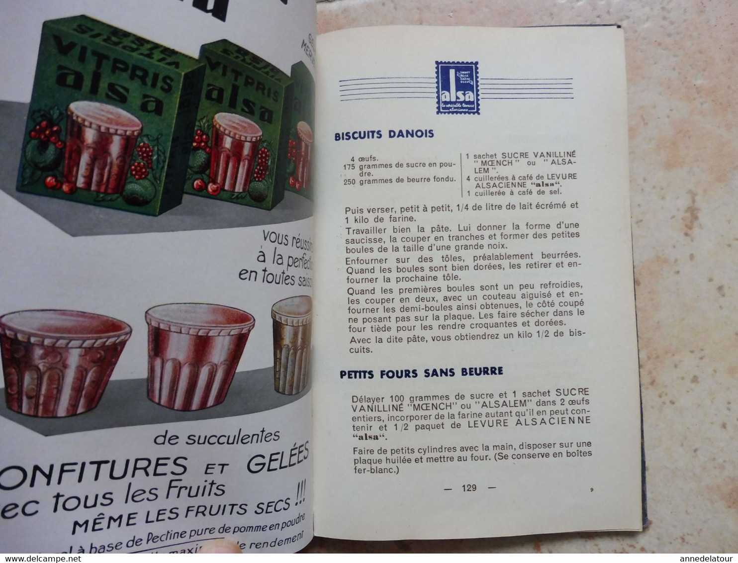 1947 Les bonnes recettes ALSA ,  158 pages , dont 16 pages publicitaires (couverture toilée)