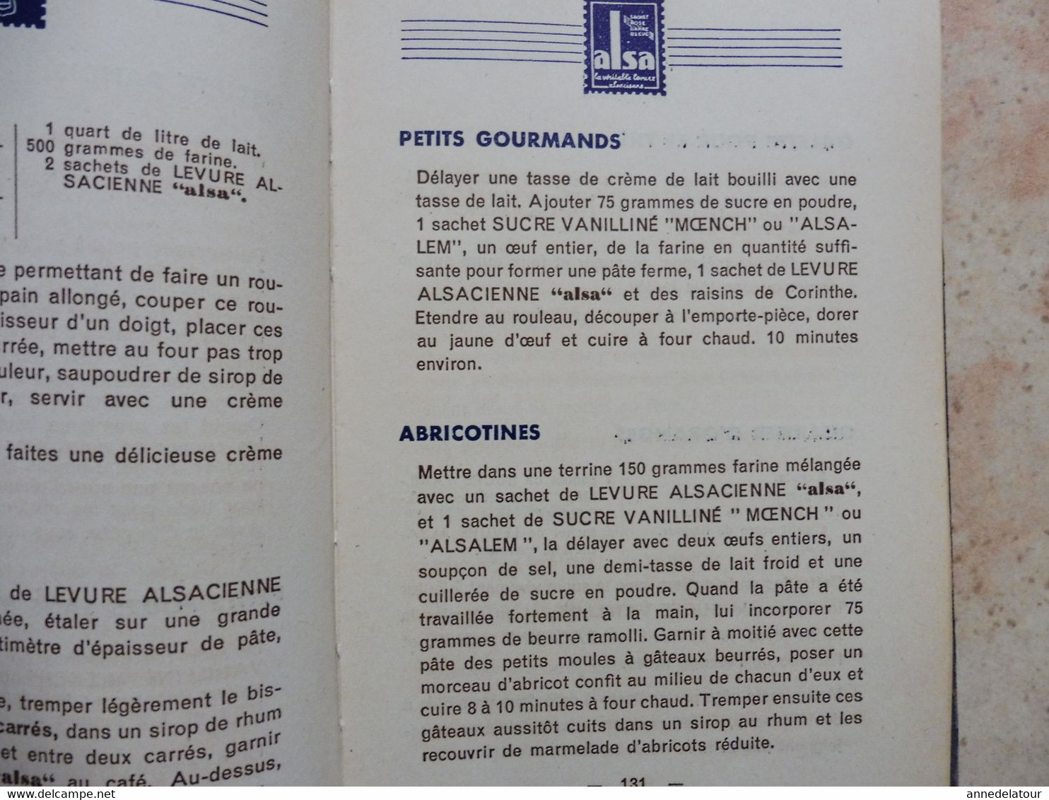 1947 Les bonnes recettes ALSA ,  158 pages , dont 16 pages publicitaires (couverture toilée)