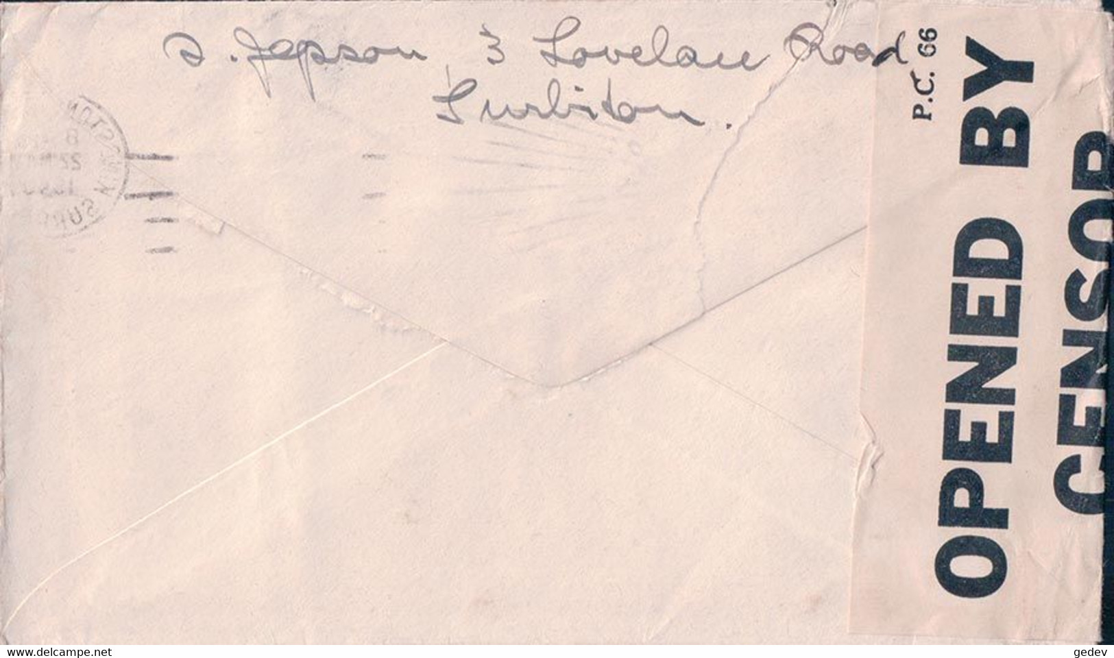 GB, Lettre Censurée, Kingston - Interlaken Suisse (22.5.1940) - Andere & Zonder Classificatie