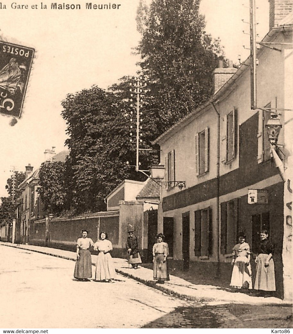 St Michel Sur Orge * Débit De Tabac Tabacs TABAC Maison MEUNIER , La Rue De Montlhéry Allant à La Gare - Saint Michel Sur Orge