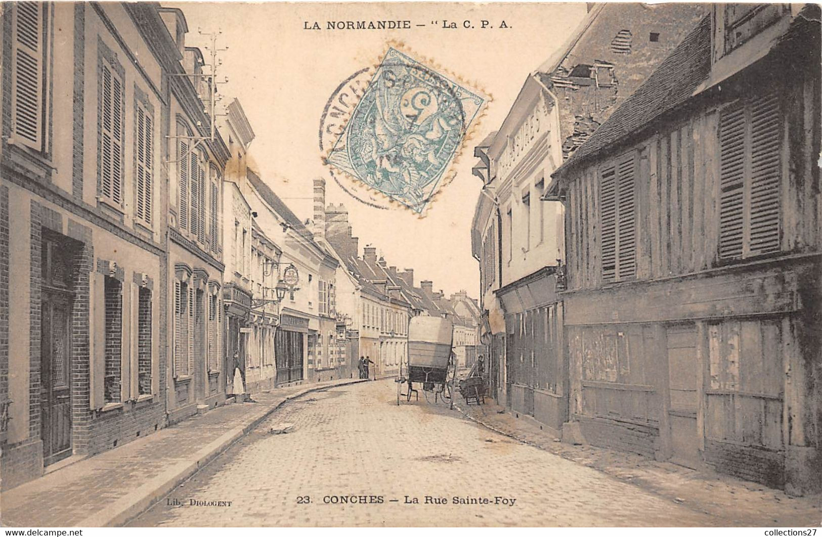 27-CONCHES- LA RUE SAINTE-FOY - Conches-en-Ouche