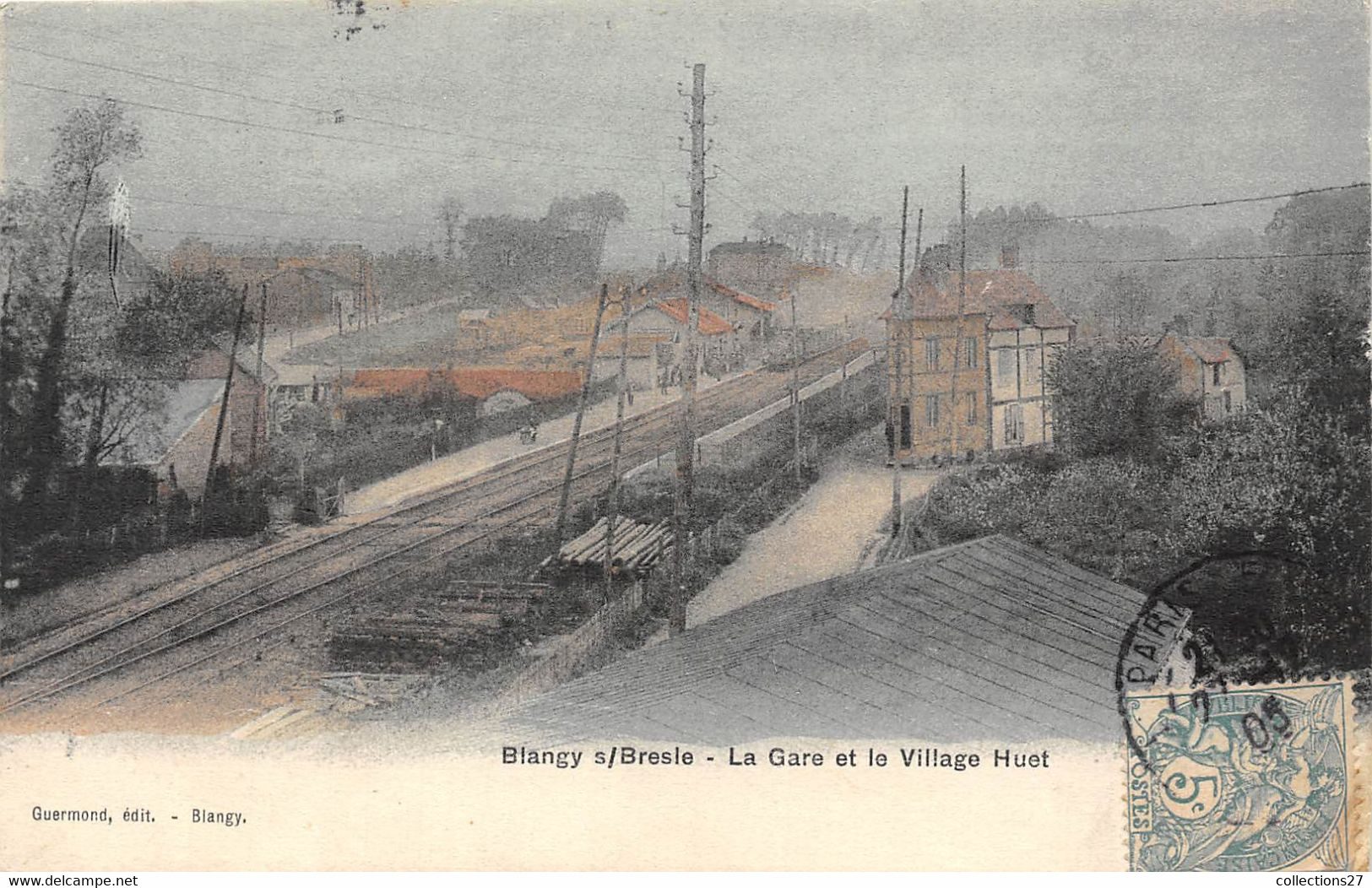 76-BLANGY-SUR-BRESLE- LA GARE ET LE VILLAGE HUET - Blangy-sur-Bresle