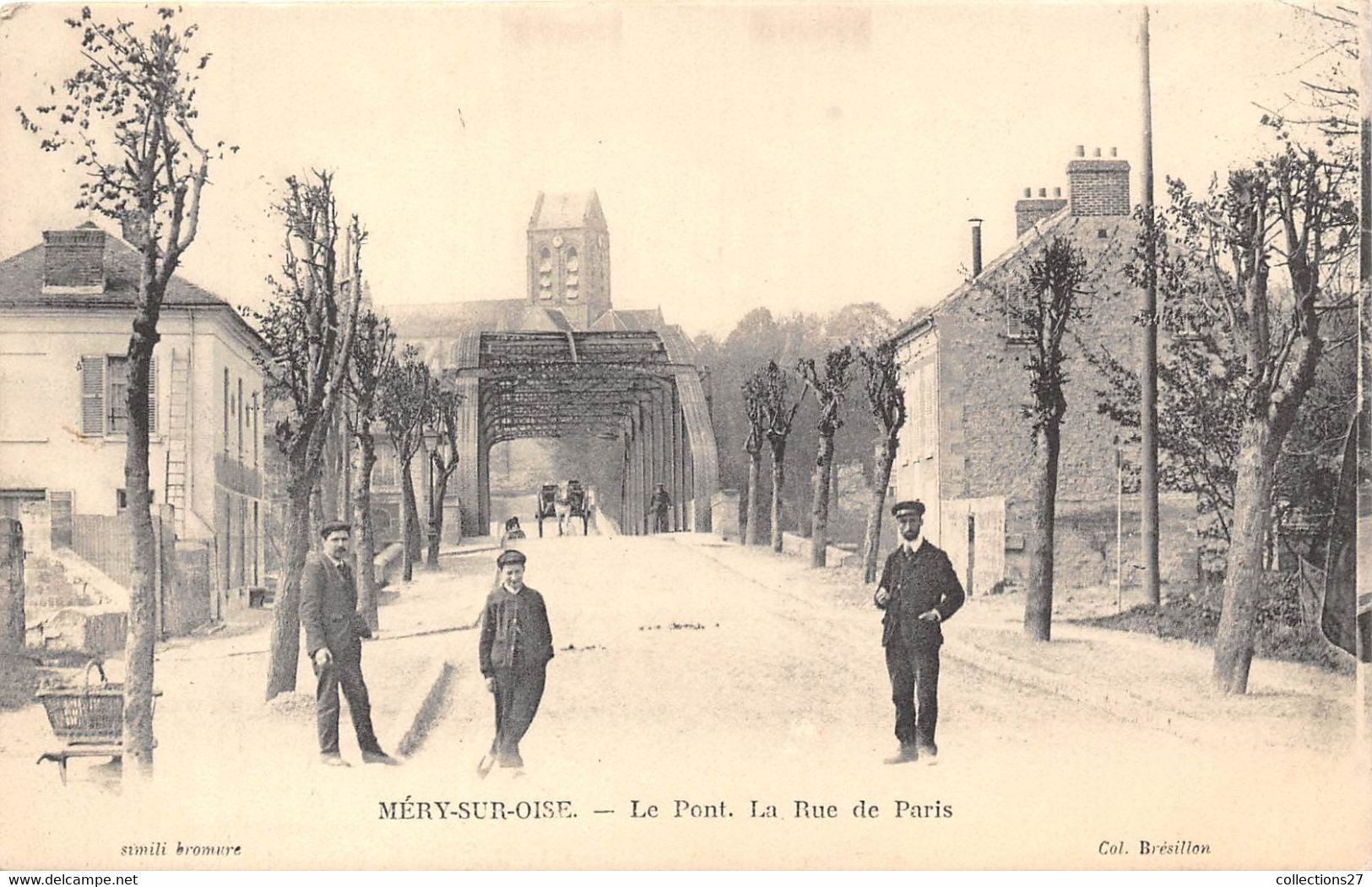 95-MERY-SUR-OISE- LE PONT LE RUE DE PARIS - Mery Sur Oise