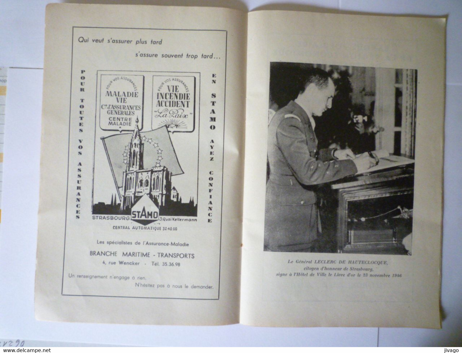 2021 - 2386  PROGRAMME Du 10è ANNIVERSAIRE De La Libération De STRASBOURG  1944 - 1954   XXX - Non Classés