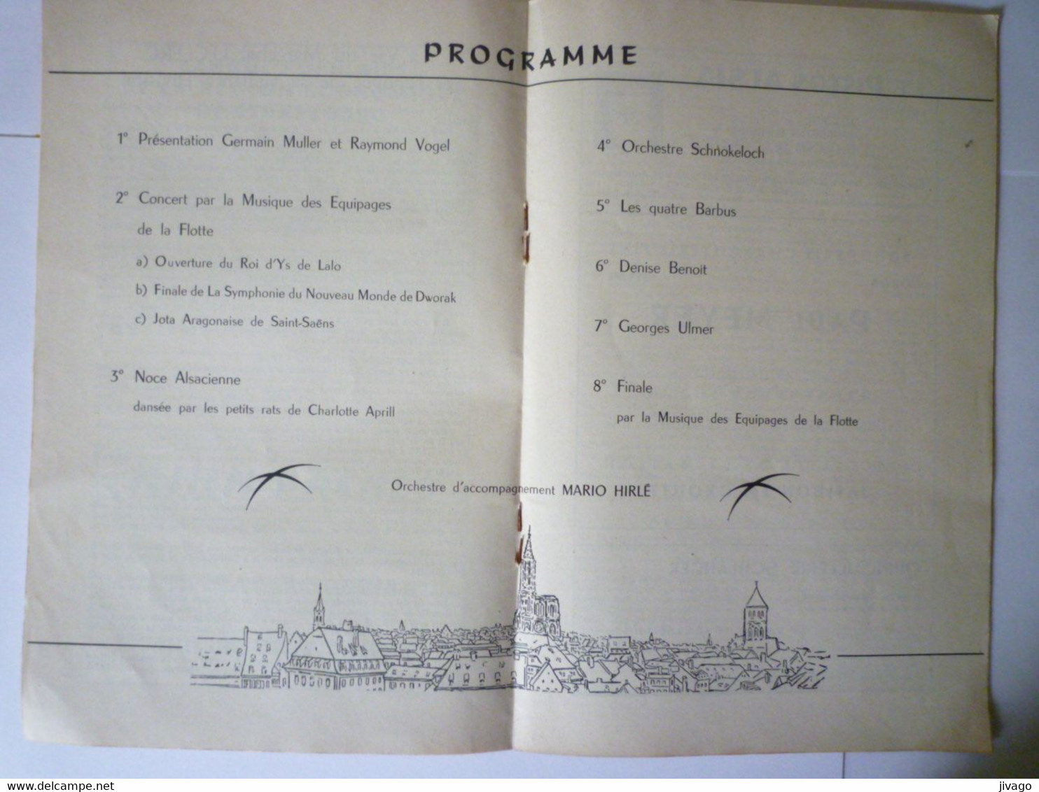 2021 - 2386  PROGRAMME Du 10è ANNIVERSAIRE De La Libération De STRASBOURG  1944 - 1954   XXX - Non Classés