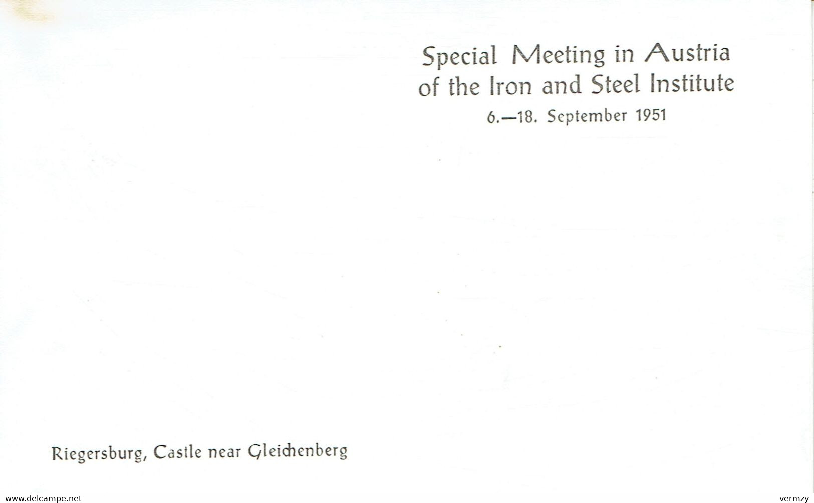 CPSM  RIEGERSBURG : Castle Near Gleichenberg - Special Meeting In Austria 1951 - Riegersburg