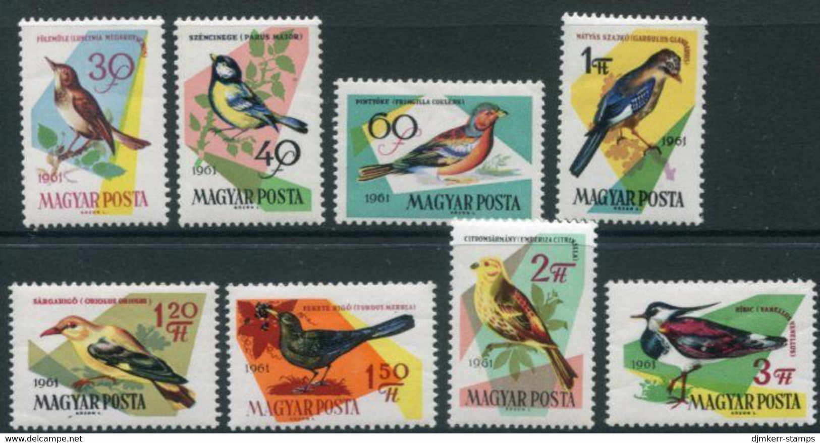 HUNGARY 1961 Songbirds MNH / **.  Michel 1806-15 - Nuovi