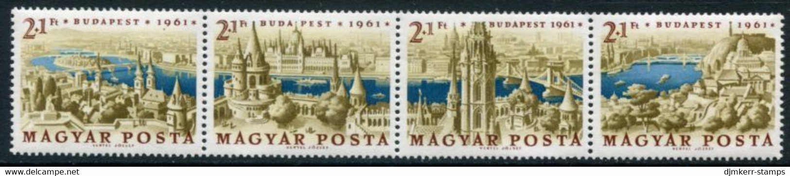 HUNGARY 1961 BUDAPEST '61 Stamp Exhibition MNH / **.  Michel 1789-92 - Unused Stamps
