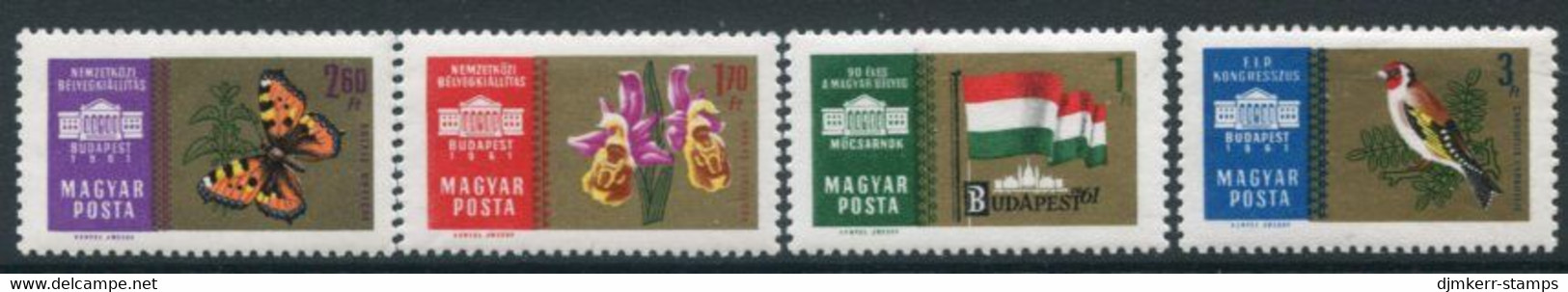 HUNGARY 1961 BUDAPEST '61 Exhibition  II  MNH / **.  Michel 1783-86A - Unused Stamps