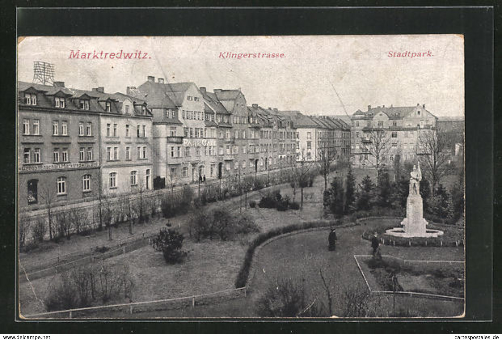 AK Marktredwitz, Partie Am Stadtpark Mit Blick Auf Die Klingerstrasse - Marktredwitz