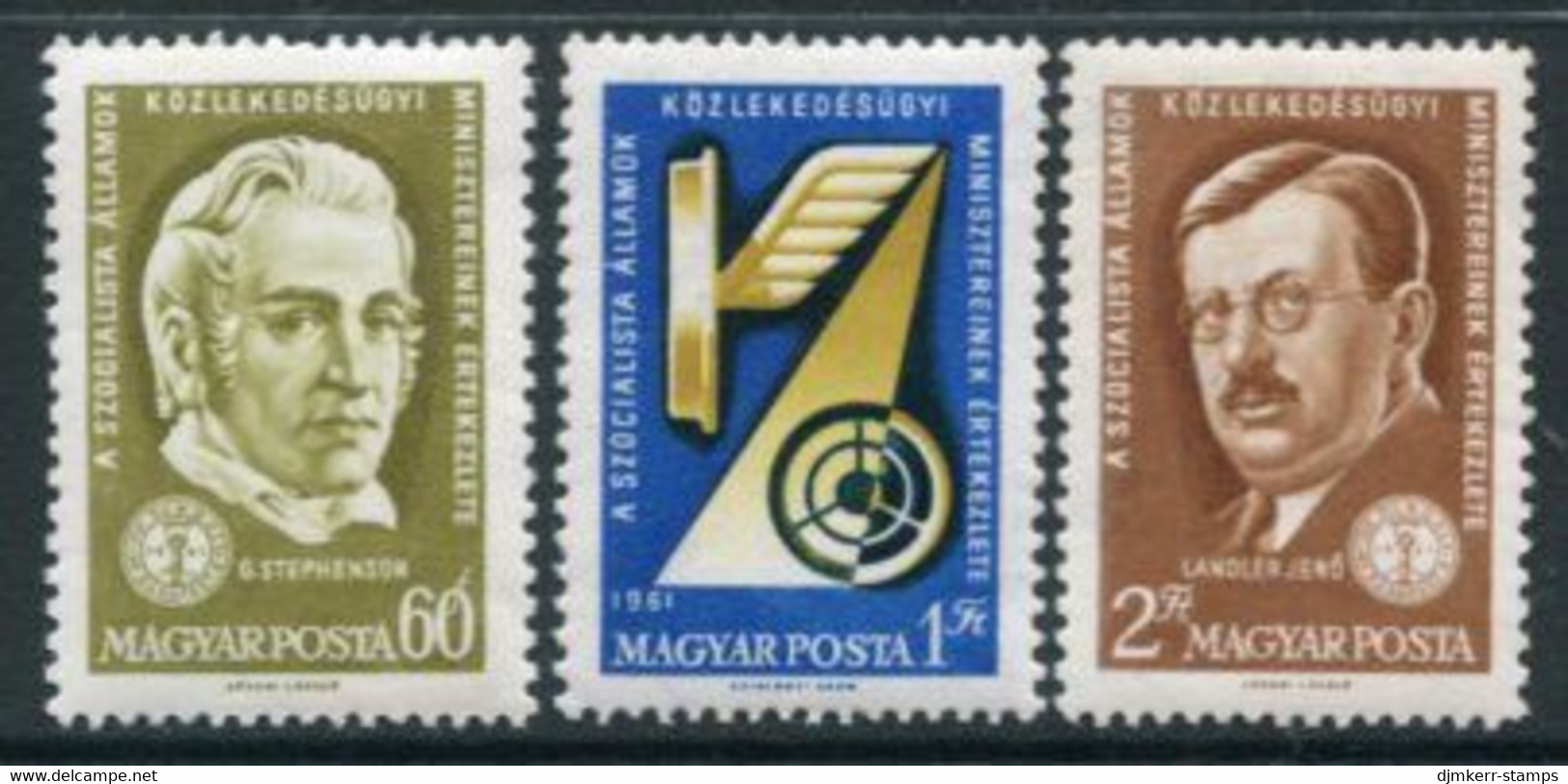 HUNGARY 1961 Transport Ministers' Conference  MNH / **.  Michel 1769-71 - Unused Stamps