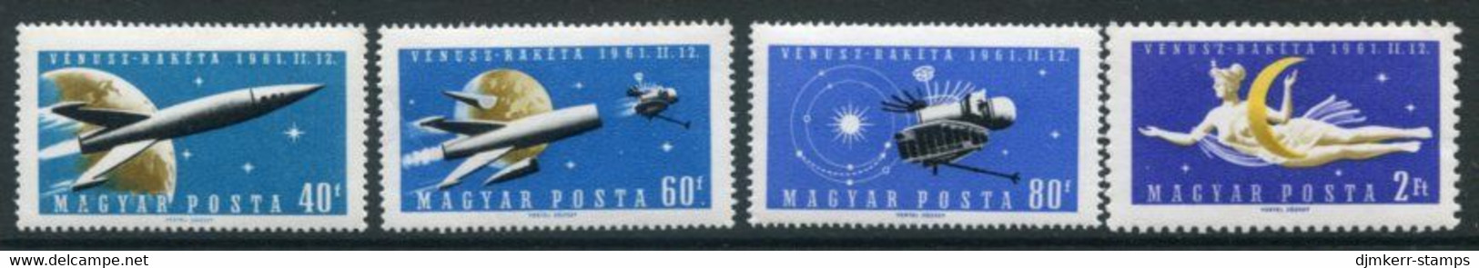 HUNGARY 1961 Venus Rocket Launch  MNH / **.  Michel 1758-61 - Neufs
