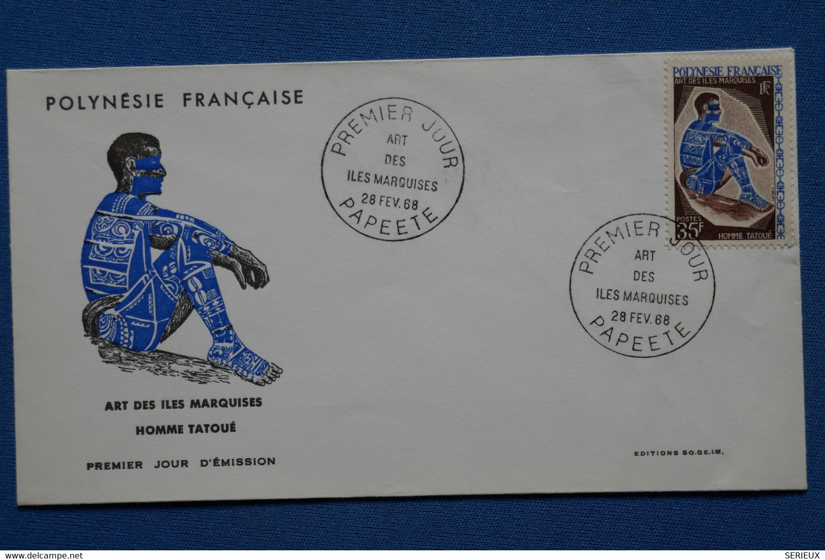 W3 POLYNESIE  BELLE LETTRE  1968 PREMIER JOUR  MARQUISES   + AFF. PLAISANT - Cartas & Documentos