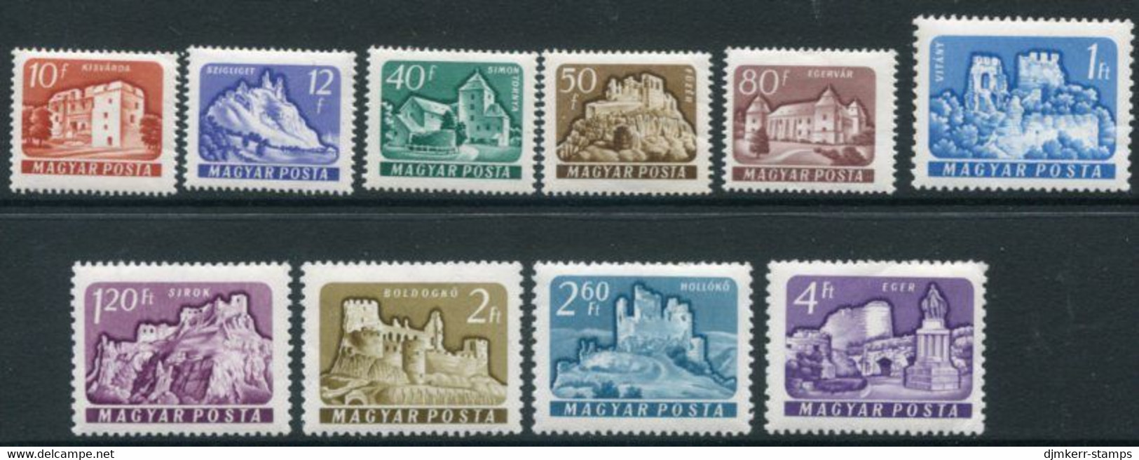 HUNGARY 1961 Castles Definitive MNH / **.  Michel 1737-46 - Ongebruikt