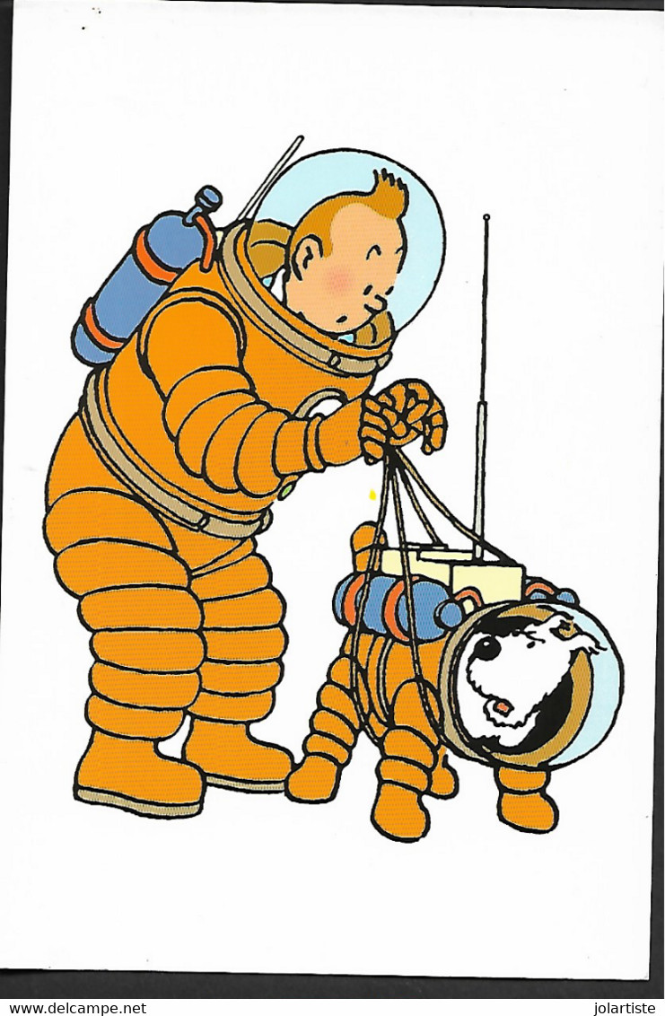 Carte Illustrateur HERGE On A  Marche Sur La Lune Collection Tintin Non Ecrite Clas 2 N098 - Hergé
