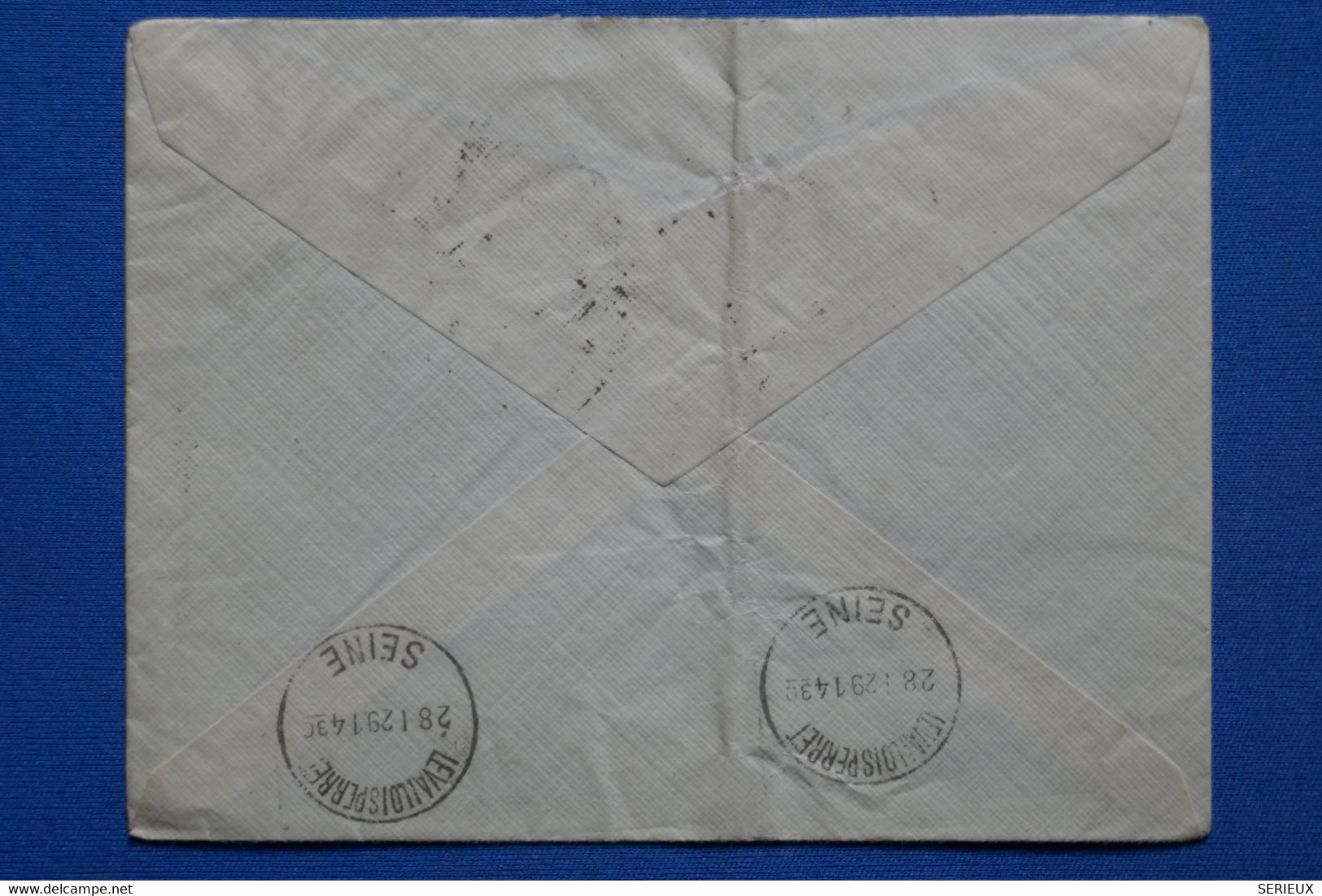 W3 MAROC  BELLE LETTRE 1929 PAR AVION  CASABLANCA POUR PARIS  + AFF. INTERESSANT - Storia Postale