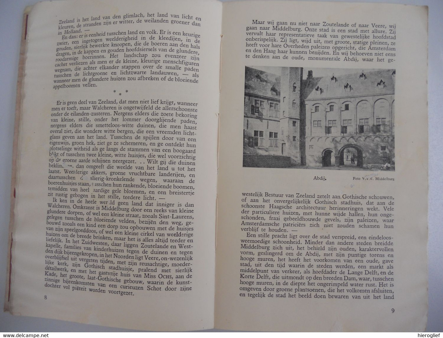 MIDDELBURG Door Dr. Ritter Jr. Uitgave VVV 1934 Toerisme Gids + Uitvouwbaar Plan + Publiciteit Advertenties - Histoire