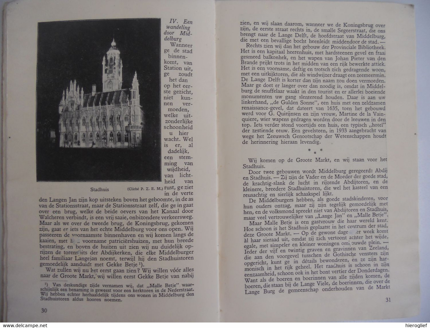 MIDDELBURG door Dr. Ritter Jr. uitgave VVV 1934 toerisme gids + uitvouwbaar plan + publiciteit advertenties