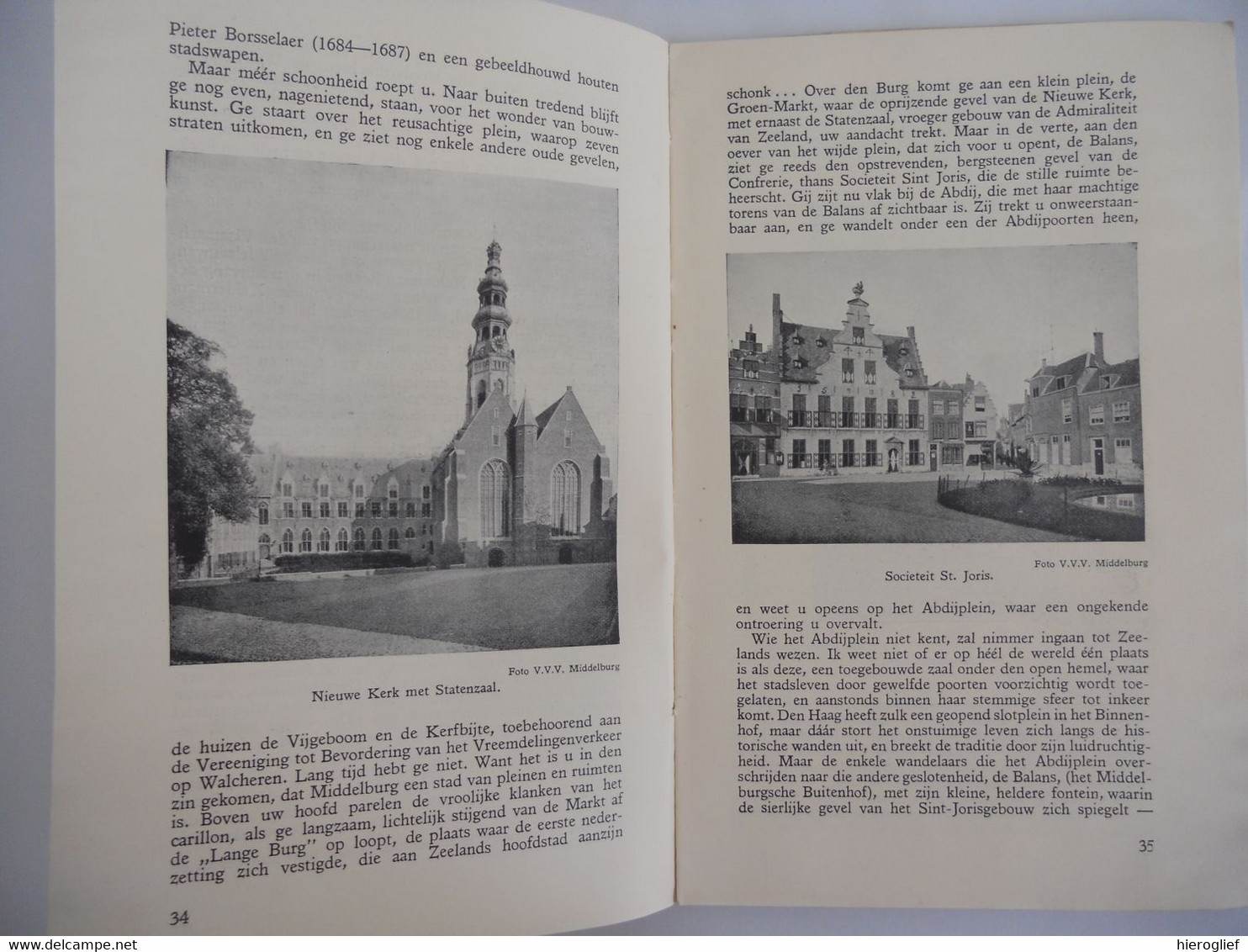 MIDDELBURG door Dr. Ritter Jr. uitgave VVV 1934 toerisme gids + uitvouwbaar plan + publiciteit advertenties