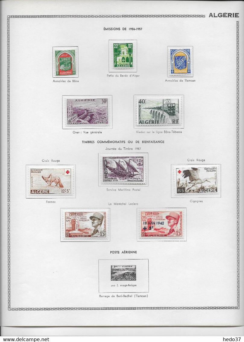 Algérie - Collection Vendue Page Par Page - Neuf * Avec Charnière - TB - Verzamelingen & Reeksen