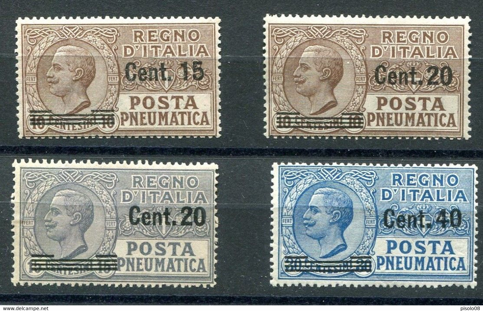 REGNO 1924-25 POSTA PNEUMATICA SOPRASTAMPATA ** MNH - Pneumatische Post