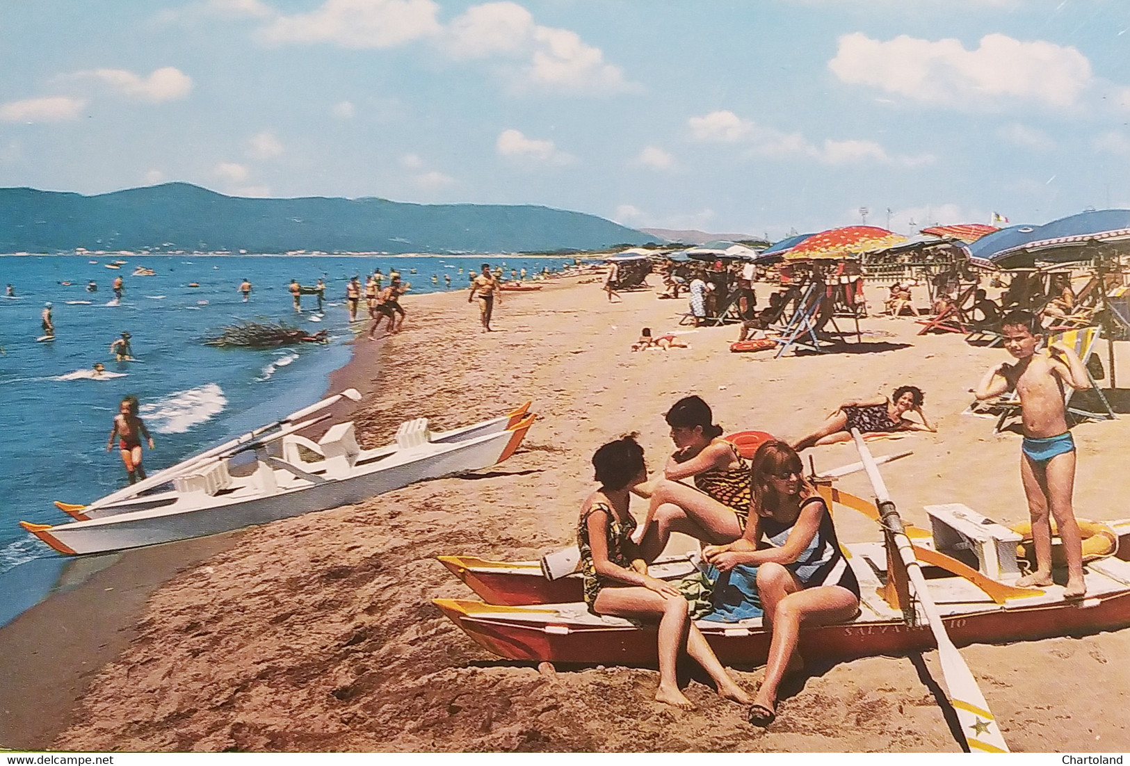 Cartolina - Marina Di Carrara - Spiaggia - 1974 - Massa