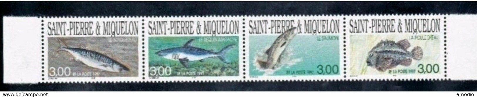 Saint Pierre Et Miquelon YT 646/9 N** Poissons De Mer Cote 8.40 - Tarjetas – Máxima