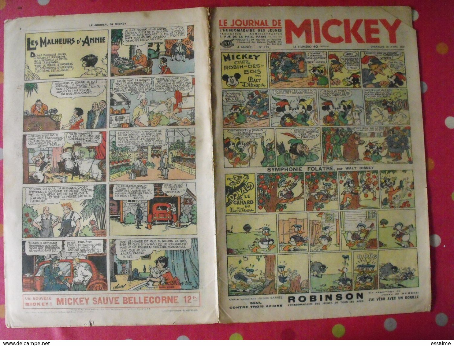 5 N° Du Journal De Mickey 1936-1937 - Journal De Mickey