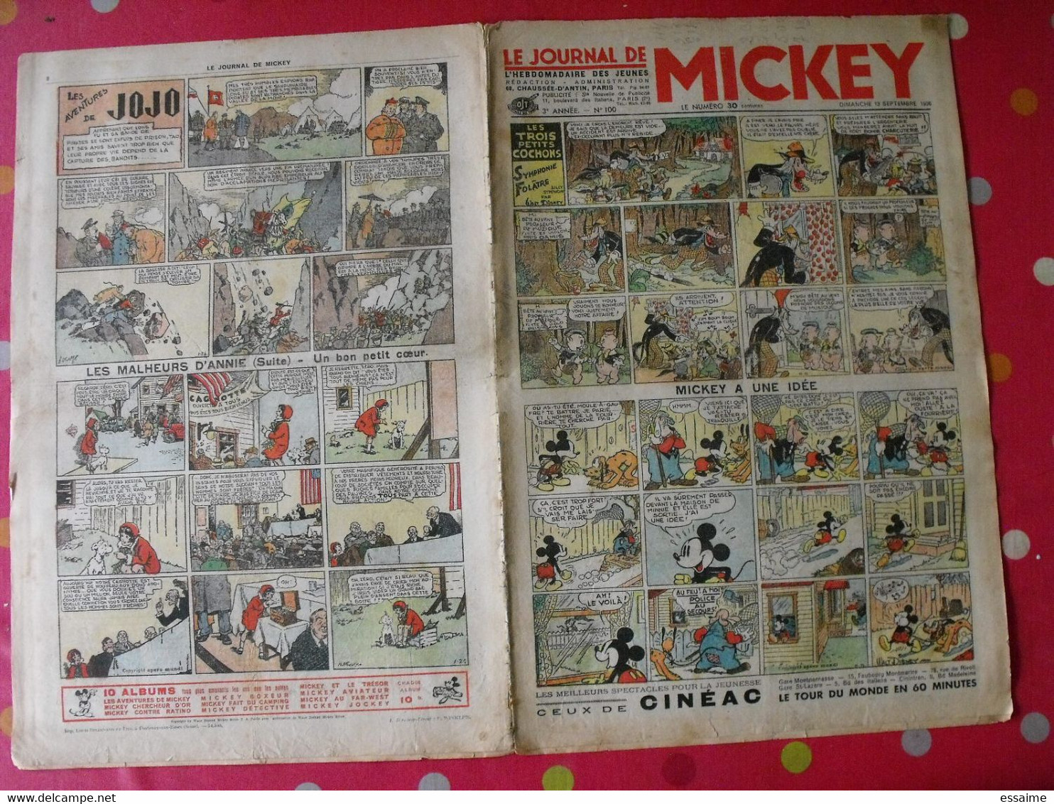 5 n° du journal de Mickey 1936-1937