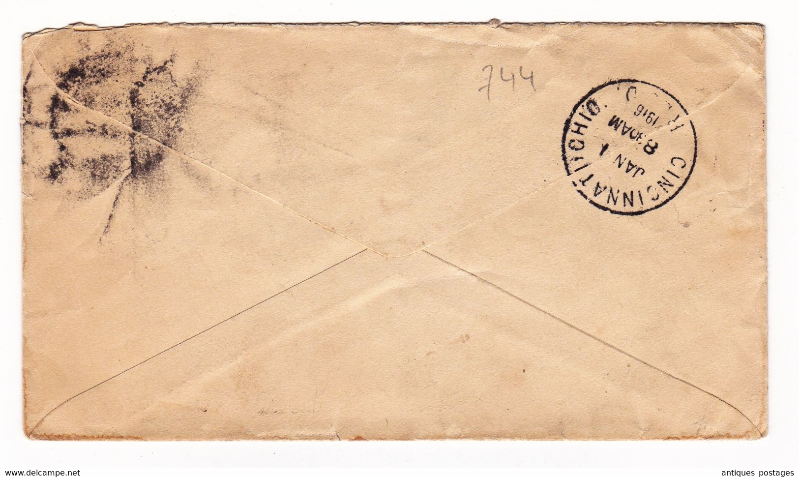 Lettre USA 1916 Milwaukee Wisconsin Fee Claimed At Cincinnati Ohio Entier Postal - 1901-20